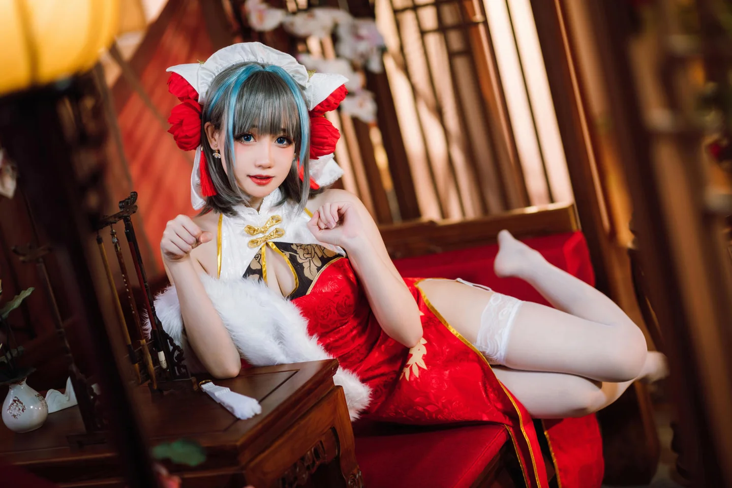 焖焖碳 - 碧蓝航线·柴郡旗袍 [29P-186MB] tg@simisebaisi 【丝足阁】015.webp